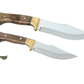 2 Stück Walnussholz Jagdmesser Set Personalisiert
