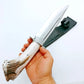 Handgemachtes Survival Jagdmesser mit Hirschgeweih Griff und Lederscheide