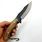 Custom Mini Bushcraft Messer mit Lederscheide Personalisiert