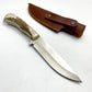 Hirschgeweih Bushcraft Messer Personalisiert mit Etui