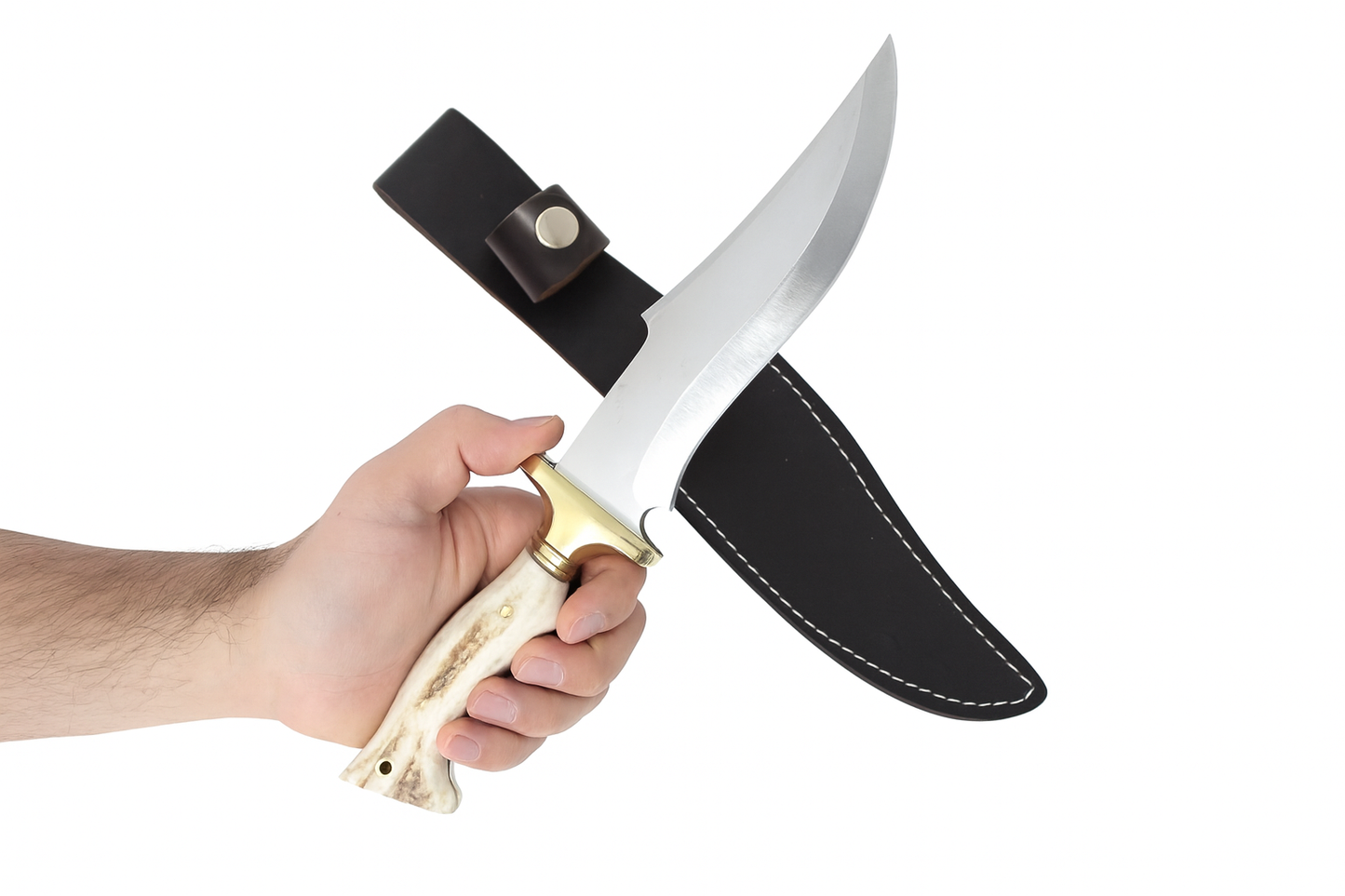 12 "Hirschhorn Bowie Jagdmesser Personalisiert