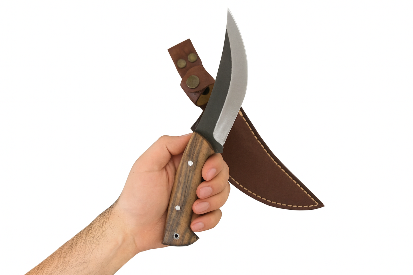 Personalisiertes Handgefertigtes Holzgriff Jagdmesser mit Scheide
