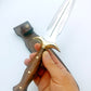 Walnuss Holz Griff Dolch Messer mit Scheide Personalisiert