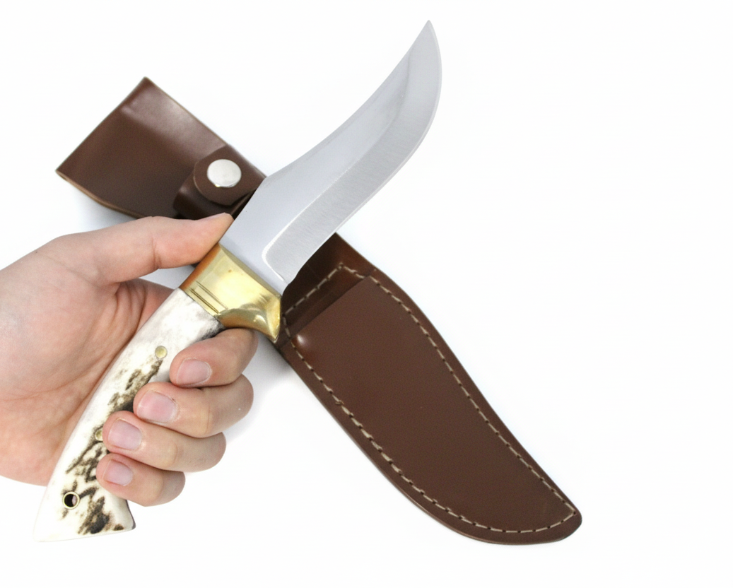 10 "Bowiemesser Jagdmesser Personalisiert Hirschgeweih Griff