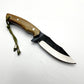 Custom Mini Bushcraft Messer mit Lederscheide Personalisiert