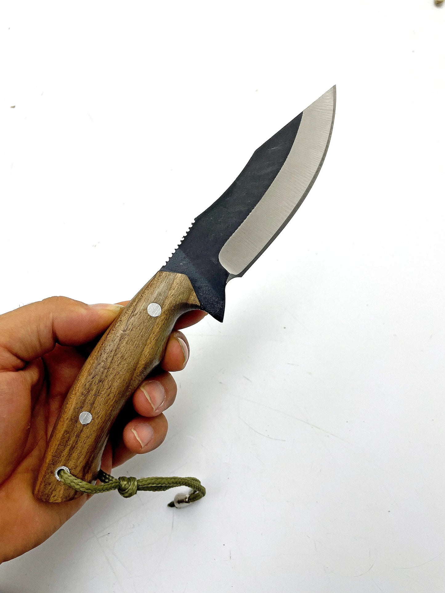 Custom Mini Bushcraft Messer mit Lederscheide Personalisiert