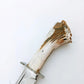 Handgemachtes Survival Jagdmesser mit Hirschgeweih Griff und Lederscheide