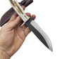 10" Hirschgeweih Griff Bushcraft Jagdmesser Personalisiert