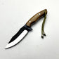 Custom Mini Bushcraft Messer mit Lederscheide Personalisiert