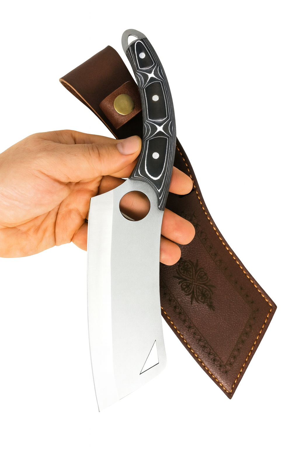 Wikingermesser mit Werzalit Griff und Kochmesser Personalisiert
