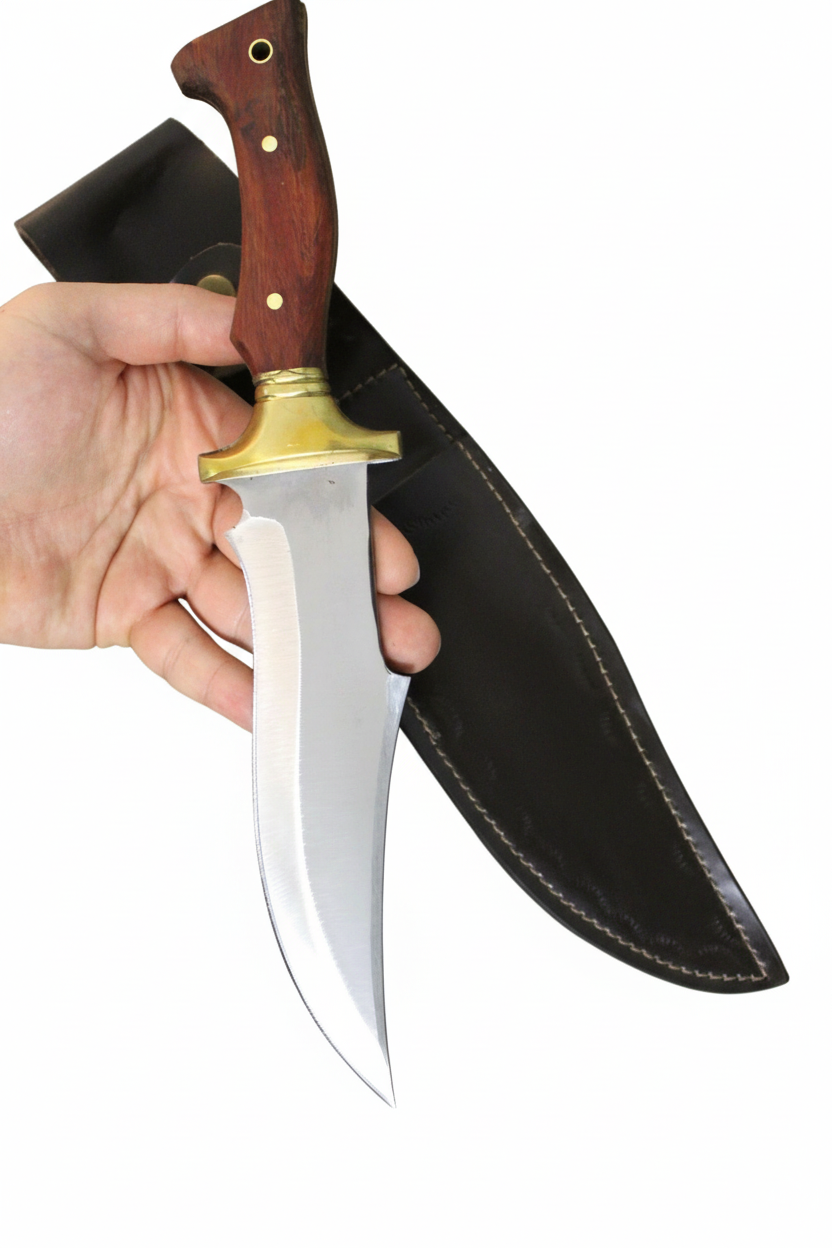 12 "Custom Holzgriff Bowie Jagdmesser Personalisiert