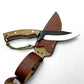 Custom Mini Bushcraft Messer mit Lederscheide Personalisiert