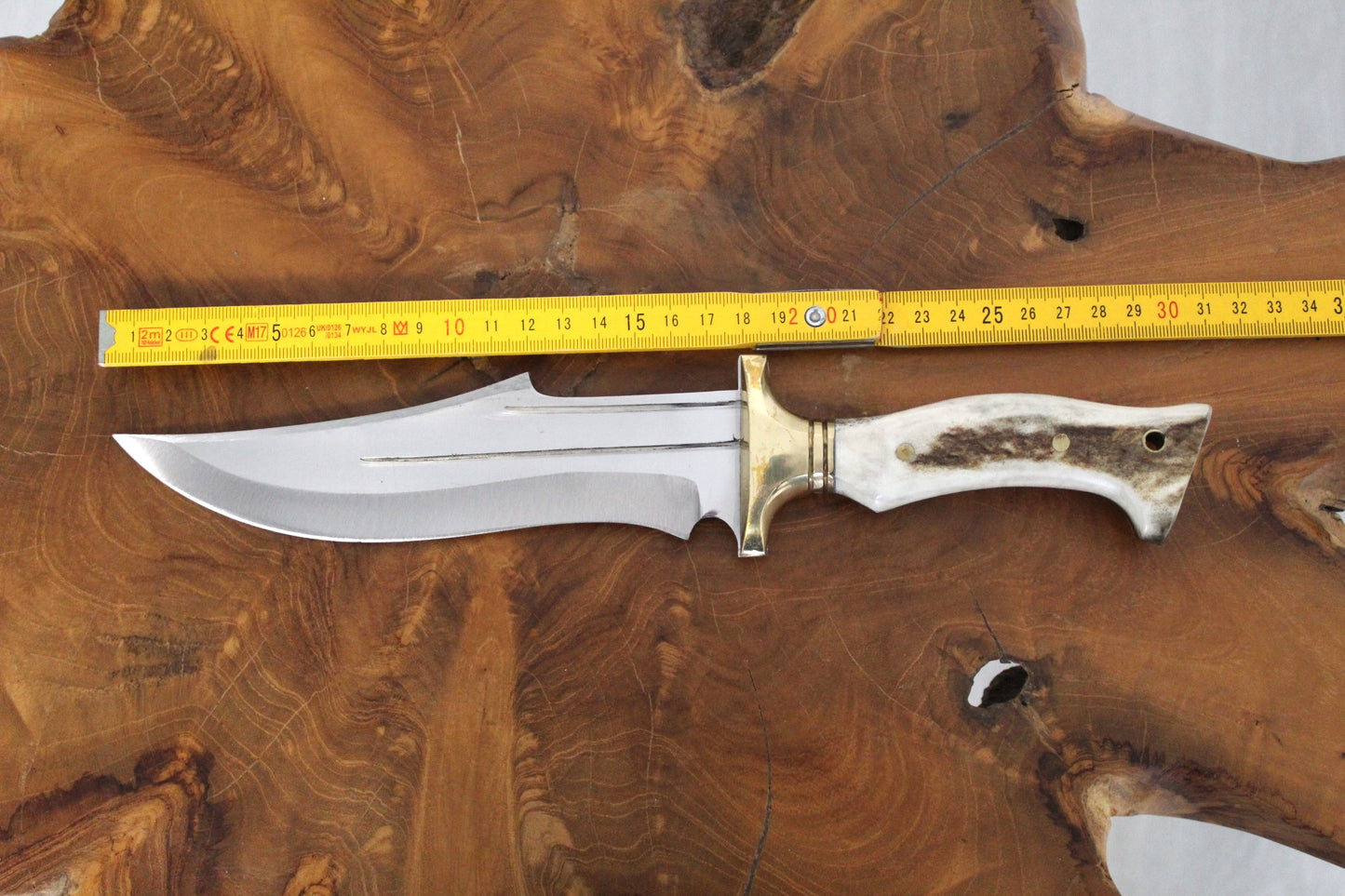 12 "Hirschhorn Bowie Jagdmesser Personalisiert