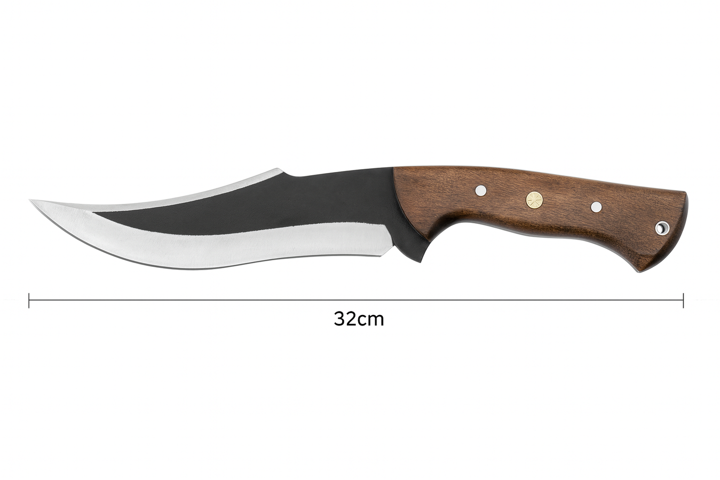 12,6 "professionelles Jagdmesser mit Walnussholz Griff Personalisiert