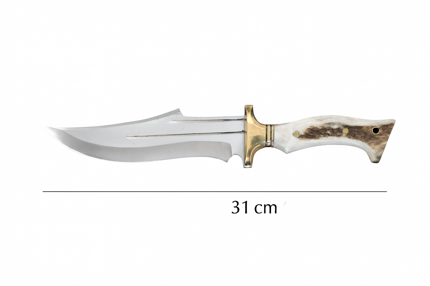 12 "Hirschhorn Bowie Jagdmesser Personalisiert