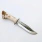 Handgemachtes Survival Jagdmesser mit Hirschgeweih Griff und Lederscheide