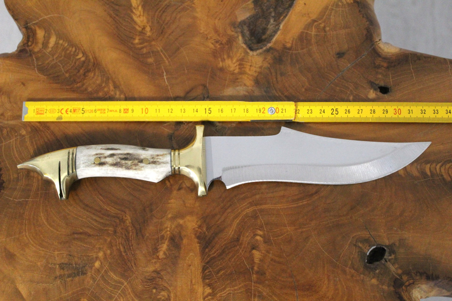 12 " Bowie Jagdmesser  Personalisiertes Hirschgeweihmesser