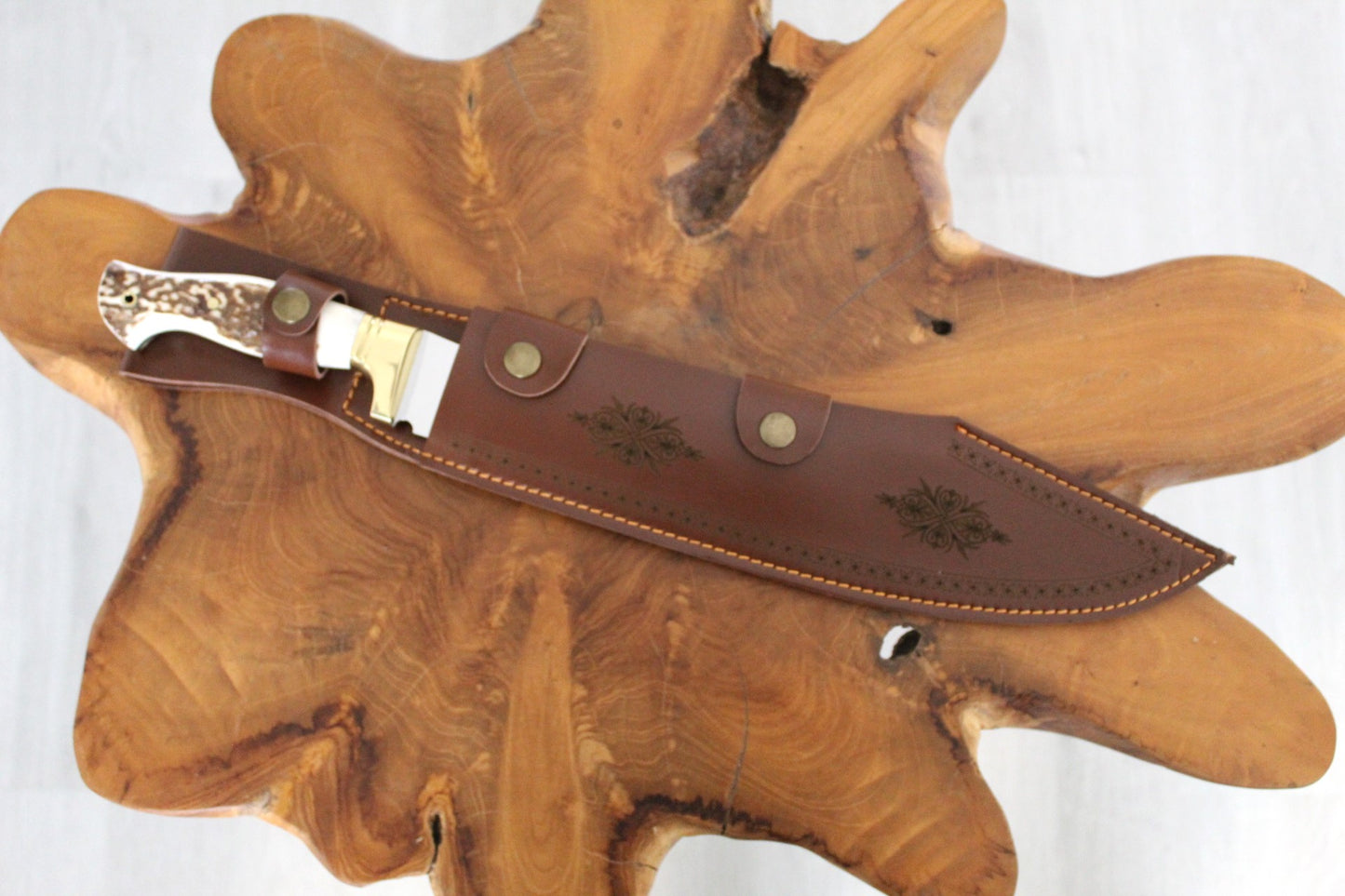 17 "Personalisierte Hirschgeweih Griff Machete Messer