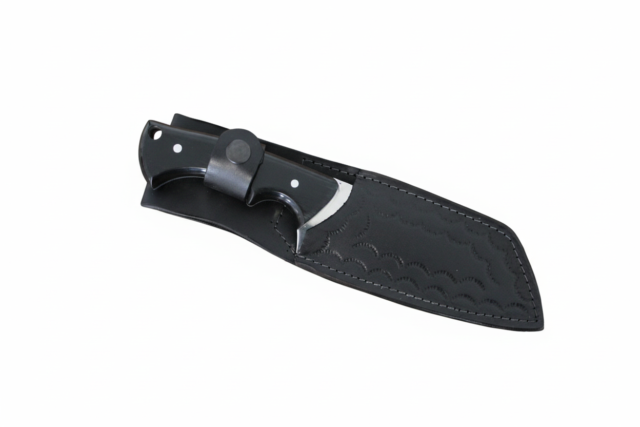 10 "Handgefertigtes Personalisiertes Tanto-Messer mit Lederscheide