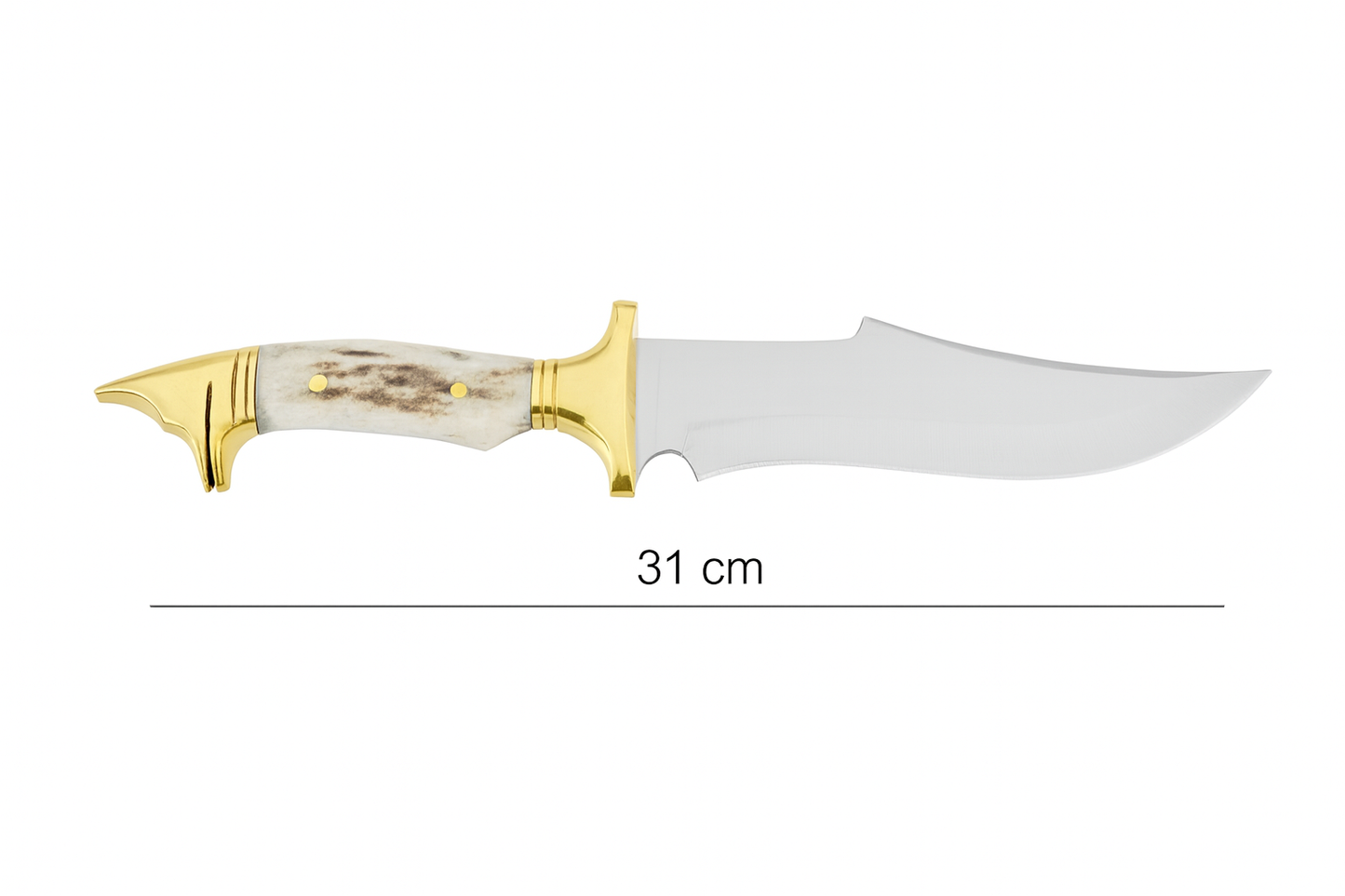 12 " Bowie Jagdmesser  Personalisiertes Hirschgeweihmesser