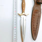 Walnuss Holz Griff Dolch Messer mit Scheide Personalisiert