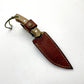 Custom Mini Bushcraft Messer mit Lederscheide Personalisiert