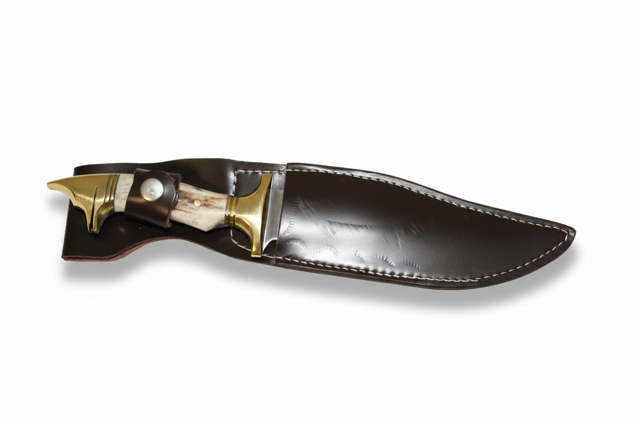 12 " Bowie Jagdmesser  Personalisiertes Hirschgeweihmesser