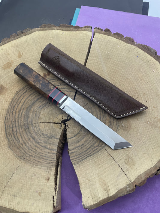 11" Handgemachtes Holzgriff Tanto Messer mit Scheide Personalisiert Premium-Qualität